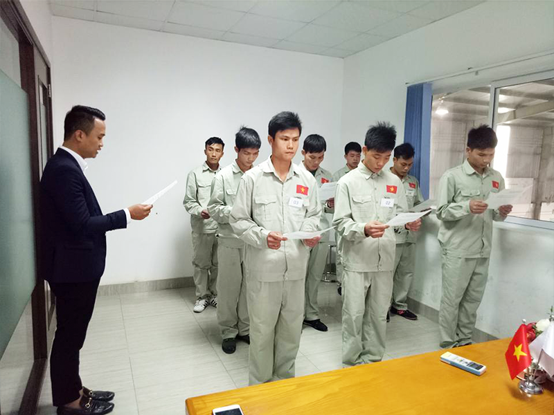 Thực tập sinh thi tuyển đơn hàng đi Nhật
