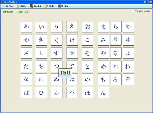 Tata Minna - Ứng dụng học tiếng Nhật trên máy tính