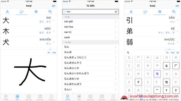 app từ điển tiếng nhật xkanji