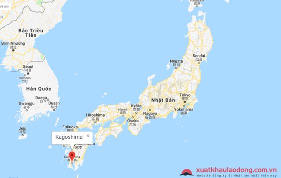 Bản đồ Kagoshima Nhật Bản