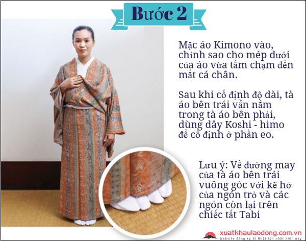 cách mặc kimono