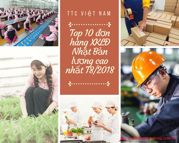 Top 10 đơn hàng Hot lương cao đi Nhật trong tháng 11/2023