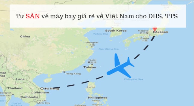 Tự săn vé máy bay giá rẻ về Việt Nam cho TTS, DHS ở Nhật