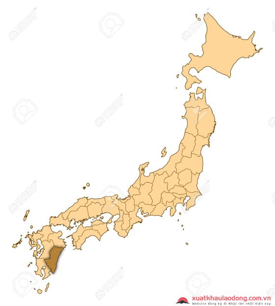bản đồ tỉnh Miyazaki
