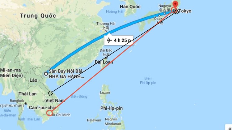 Thời gian bay từ Việt Nam sang Nhật Bản là bao lâu? Chênh lệch múi giờ Việt –Nhật như thế nào?