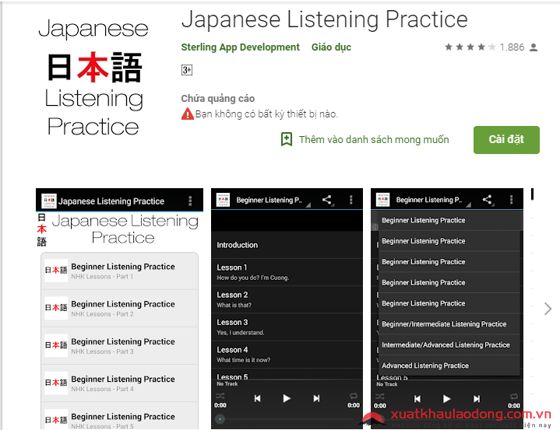 Ứng dụng luyện nghe tiếng Nhật trên smartphone