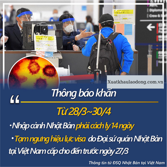 Thông báo mới: Nhập cảnh vào Nhật Bản phải cách ly 14 ngày