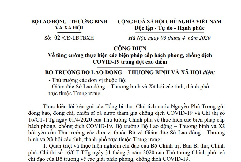 Chính sách tạm dừng chương trình XKLĐ đến hết 30/04